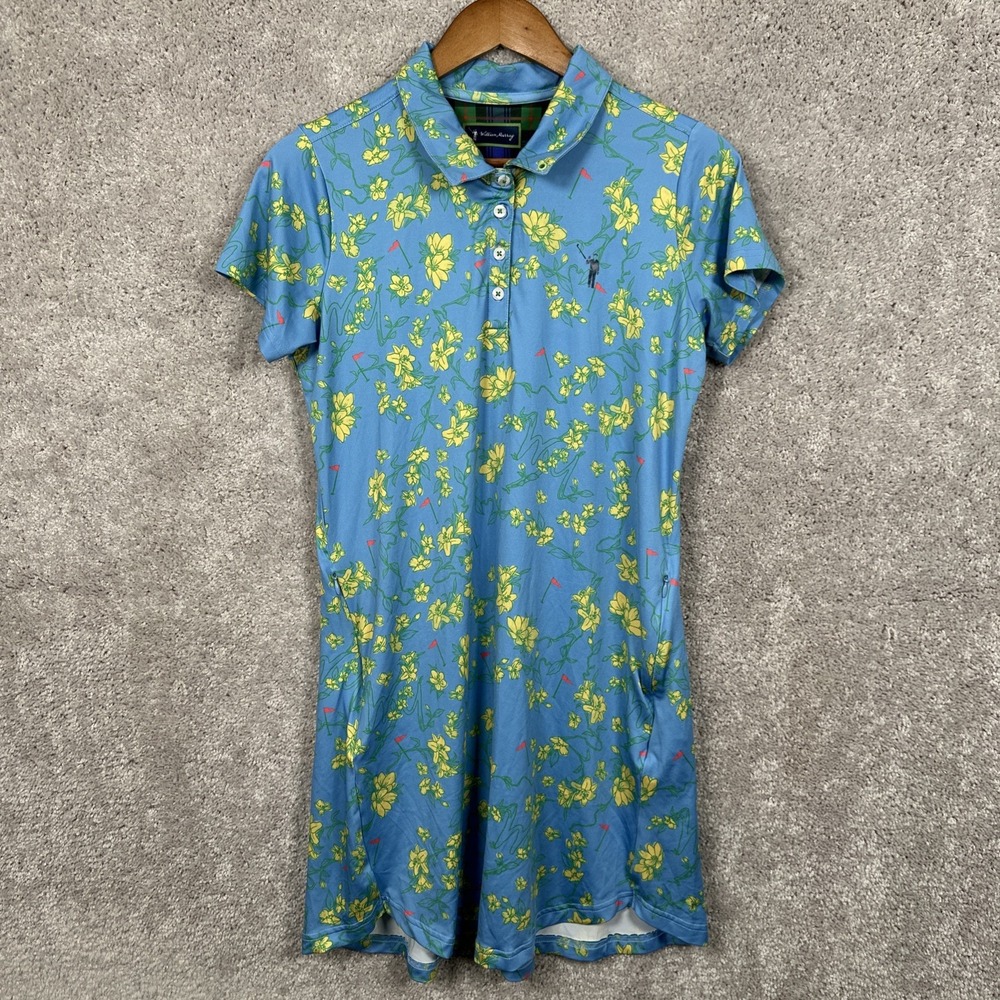 William Murray Floral Polo Dress Golf Tennis Pickleball Size Medium